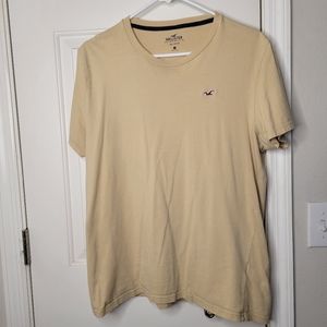 Hollister Logo T-Shirt Men's Beige